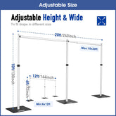 Lofaris 2-Panel Crossbar 20x10ft Pipe And Drape Stand